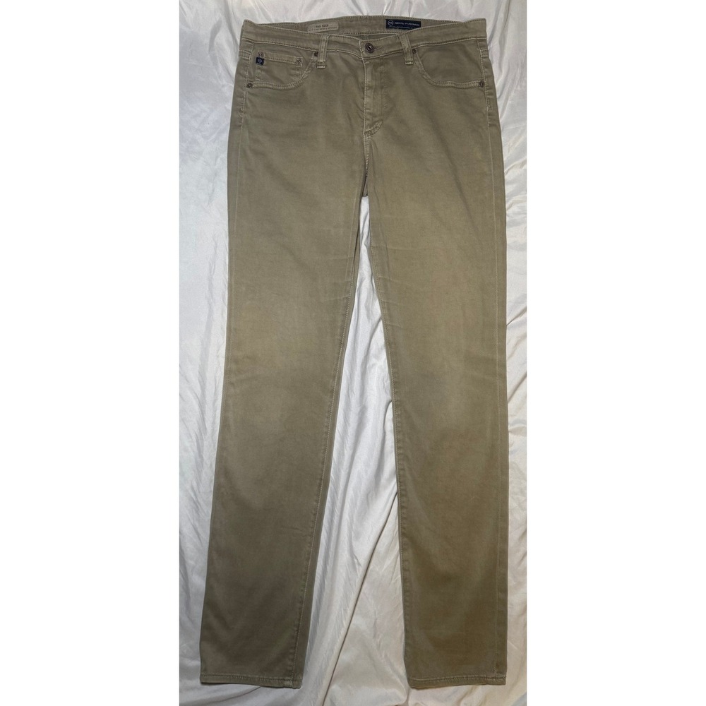 AG Adriano Goldschmied The Edie‎ Pants Womens 30R Khaki Olive Skinny Straight